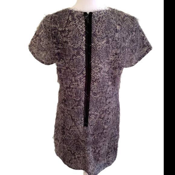 Banana Republic Womens Sz 8 Dress Blue Black Snake Print Eyelash NWT - Picture 2 of 10